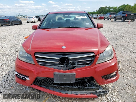 2014 Mercedes-Benz C 250 Sport with VIN WDDGF4HB8EA927880, listed as a Copart auction lot 58507445 with 152,995 mi miles and Salvage title. Bid and sale history available at DreamBid. Image 5.