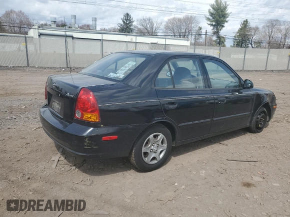 2004 Hyundai Accent GL with VIN KMHCG45C04U506196, listed as a Copart auction lot 51276195 with 75,550 mi miles and Clean Title. Bid and sale history available at carsss.com. Image 3.