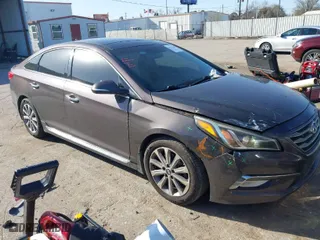 2016 Hyundai Sonata 2.4L Sport with VIN 5NPE34AF8GH407309, listed as a IAAI auction lot 41711709 with 127,460 mi miles. Bid and sale history available at carsss.com. Image 1.