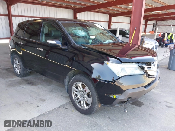 2007 Acura MDX Tech Pkg with VIN 2HNYD283X7H542563, listed as a IAAI auction lot 42122053 with 162,933 mi miles. Bid and sale history available at carsss.com. Image 1.