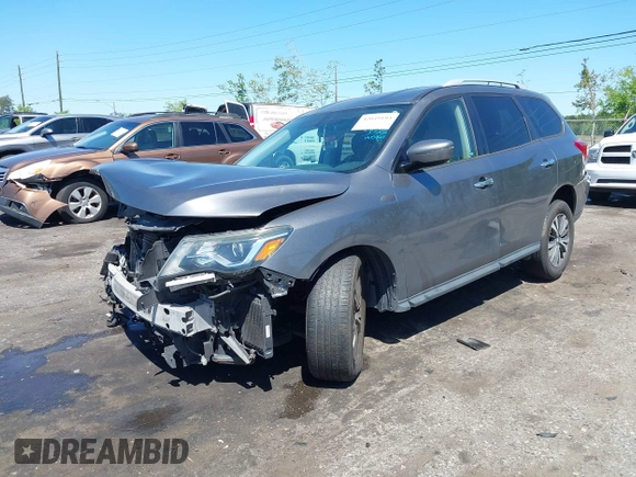 2017 Nissan Pathfinder S with VIN 5N1DR2MN3HC697212, listed as a IAAI auction lot 42049193 with 144,960 mi miles and . Bid and sale history available at DreamBid. Image 18.