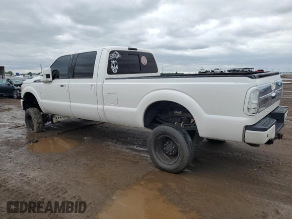 2016 Ford F-350 Platinum with VIN 1FT8W3BT4GEA03927, listed as a Copart auction lot 59504725 with Not provided miles and Salvage title. Bid and sale history available at DreamBid. Image 2.