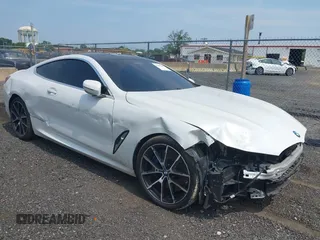 2019 BMW 8 Series M850i xDrive with VIN WBABC4C57KBU96966, listed as a IAAI auction lot 42404969 with 59,780 mi miles and . Bid and sale history available at DreamBid. Image 1.