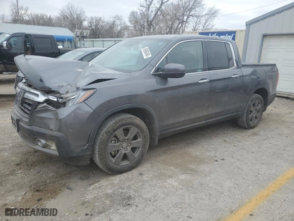 2020 Honda Ridgeline RTL-E with VIN 5FPYK3F73LB005001, listed as a Copart auction lot 86960494 with 39,714 mi miles and Salvage Title. Bid and sale history available at carsss.com. Image 1.