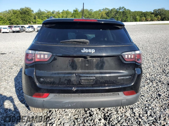 2018 Jeep Compass Sport z VIN 3C4NJCABXJT106979, wystawiony jako Copart lot #62165865 z przebiegiem Nie podano mil oraz Szkoda całkowita • Salvage title. Historia ofert i sprzedaży dostępna na DreamBid. Obrazek 6.