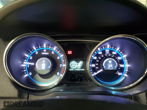 2013 Hyundai Sonata Limited with VIN 5NPEC4AC1DH614335, listed as a Copart auction lot 88629155 with 170,464 mi miles and Non Repairable. Bid and sale history available at DreamBid. Image 9.