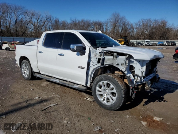 2023 Chevrolet Silverado 1500 LTZ with VIN 2GCUDGEDXP1107968, listed as a Copart auction lot 88085805 with 12,684 mi miles and Salvage Title. Bid and sale history available at carsss.com. Image 4.