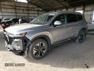 2020 Hyundai Santa Fe SEL with VIN 5NMS3CAA2LH245556, listed as a Copart auction lot 43567925 with 44,670 mi miles and Salvage Title. Bid and sale history available at carsss.com. Image 1.
