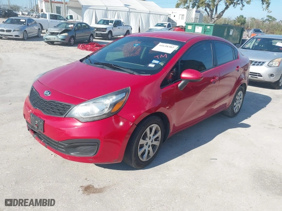 2013 Kia Rio LX with VIN KNADM4A34D6147931, listed as a IAAI auction lot 41638302 with 188,650 mi miles. Bid and sale history available at carsss.com. Image 2.