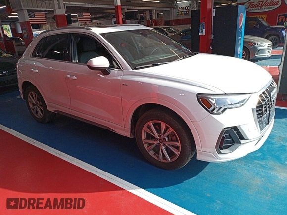 2023 Audi Q3 S line Premium with VIN WA1DECF39P1106631, listed as a IAAI auction lot 42793227 with 45,625 mi miles and . Bid and sale history available at DreamBid. Image 2.