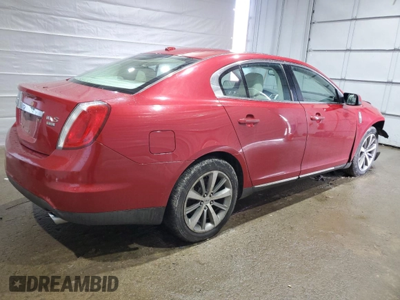 2009 Lincoln MKS with VIN 1LNHM94R39G608146, listed as a Copart auction lot 48040955 with 155,691 mi miles and Salvage Title. Bid and sale history available at carsss.com. Image 3.