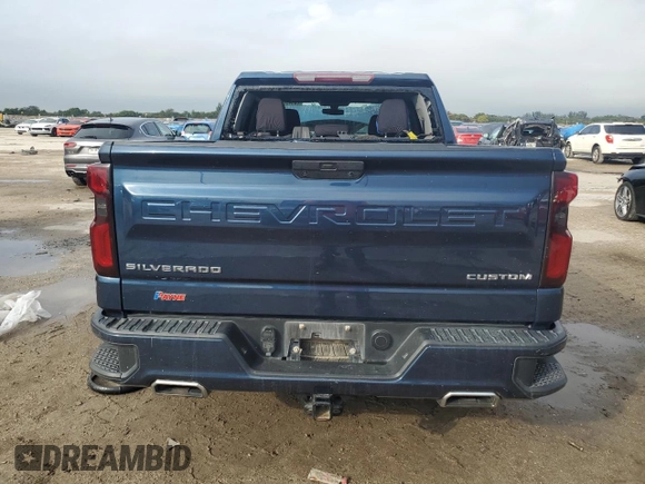 2020 Chevrolet Silverado 1500 Custom with VIN 3GCPWBEFXLG409841, listed as a Copart auction lot 88945145 with 99,475 mi miles and Non Repairable. Bid and sale history available at carsss.com. Image 6.