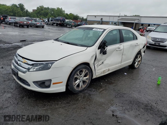 2012 Ford Fusion SE with VIN 3FAHP0HA3CR386483, listed as a Copart auction lot 60967535 with 156,504 mi miles and Salvage title. Bid and sale history available at DreamBid. Image 1.