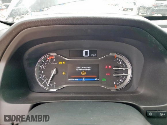 2019 Honda Ridgeline RTL-T with VIN 5FPYK2F65KB002634, listed as a Copart auction lot 47598885 with 65,550 mi miles and Salvage title. Bid and sale history available at DreamBid. Image 9.