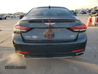 2018 Genesis G80 3.8L with VIN KMHGN4JE7JU270592, listed as a Copart auction lot 77489614 with 42,791 mi miles and Salvage Title. Bid and sale history available at carsss.com. Image 6.