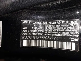 2008 Mercedes-Benz C-Class 3.0L Sport with VIN WDDGF81X78F064994, listed as a IAAI auction lot 41942519 with 125,166 mi miles. Bid and sale history available at carsss.com. Image 9.