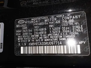 2024 Hyundai Kona Limited with VIN KM8HECA35RU097714, listed as a IAAI auction lot 40592804 with 6,971 mi miles. Bid and sale history available at carsss.com. Image 9.