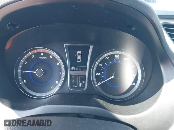 2013 Hyundai Azera with VIN KMHFH4JG3DA220430, listed as a IAAI auction lot 41805191 with 101,610 mi miles and . Bid and sale history available at DreamBid. Image 7.
