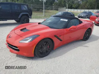 2015 Chevrolet Corvette Z51 2LT with VIN 1G1YK3D75F5106731, listed as a Copart auction lot 74700174 with 44,755 mi miles and Salvage Title. Bid and sale history available at carsss.com. Image 1.