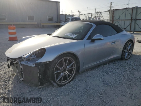 2018 Porsche 911 991 Carrera with VIN WP0CA2A92JS138342, listed as a Copart auction lot 64162854 with 46,267 mi miles and Salvage Title. Bid and sale history available at carsss.com. Image 1.