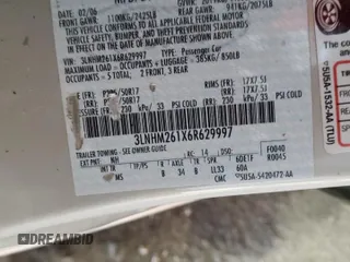 2006 Lincoln Zephyr z VIN 3LNHM261X6R629997, wystawiony jako Copart lot #50472185 z przebiegiem 150 660 mil mil oraz Szkoda całkowita • Salvage title. Historia ofert i sprzedaży dostępna na DreamBid. Obrazek 13.