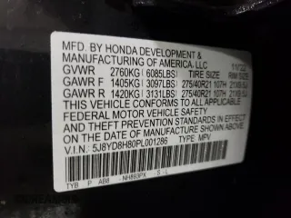 2023 Acura MDX Type S w/Advance Package with VIN 5J8YD8H80PL001286, listed as a Copart auction lot 86610724 with 41,838 mi miles and Salvage Title. Bid and sale history available at carsss.com. Image 12.