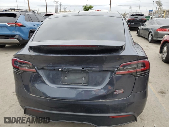 2023 Tesla Model X Plaid with VIN 7SAXCBE62PF405922, listed as a Copart auction lot 53826915 with 1,358 mi miles and Salvage Title. Bid and sale history available at DreamBid. Image 6.