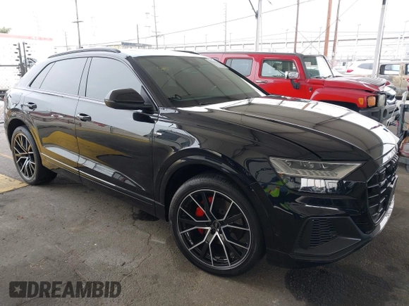 2021 Audi Q8 Premium Plus with VIN WA1EVAF1XMD033688, listed as a IAAI auction lot 42153256 with 41,701 mi miles and . Bid and sale history available at DreamBid. Image 1.
