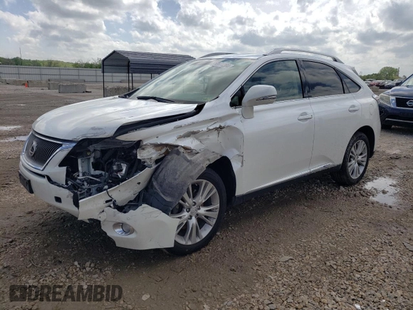 2010 Lexus RX 450h with VIN JTJBC1BA9A2022402, listed as a Copart auction lot 52674284 with 221,661 mi miles and Salvage Title. Bid and sale history available at DreamBid. Image 1.