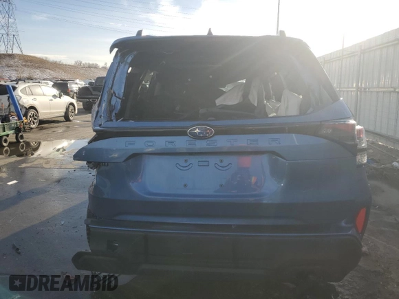 2025 Subaru Forester Premium with VIN JF2SLDBC4SH418498, listed as a Copart auction lot 44838055 with 0 mi miles and Salvage Title. Bid and sale history available at carsss.com. Image 6.