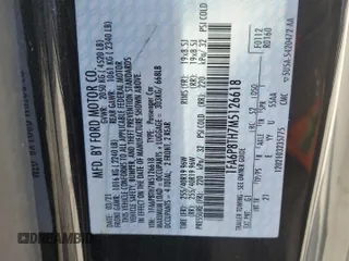 2021 Ford Mustang EcoBoost with VIN 1FA6P8TH7M5126618, listed as a Copart auction lot 48795835 with Not Provided miles and Salvage Title. Bid and sale history available at DreamBid. Image 15.
