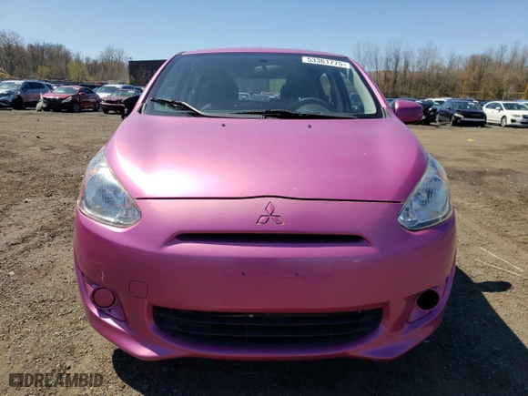 2015 Mitsubishi Mirage DE with VIN ML32A3HJ4FH055150, listed as a Copart auction lot 53361775 with 55,736 mi miles and Salvage Title. Bid and sale history available at carsss.com. Image 5.