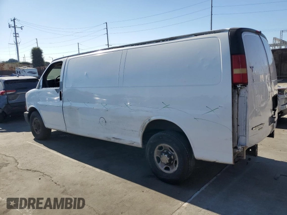 2012 Chevrolet Express Cargo Van with VIN 1GCWGGCA3C1150136, listed as a Copart auction lot 81989674 with 294,228 mi miles and Salvage Title. Bid and sale history available at carsss.com. Image 2.