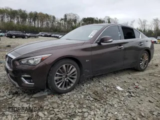 2020 Infiniti Q50 Luxe z VIN JN1EV7AR6LM251313, wystawiony jako Copart lot #51211545 z przebiegiem 43 335 mil mil oraz Szkoda całkowita • Salvage title. Historia ofert i sprzedaży dostępna na DreamBid. Obrazek 1.