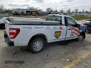 2021 Ford F-150 XL with VIN 1FTMF1C56MKD81988, listed as a Copart auction lot 51101275 with 94,531 mi miles and Salvage title. Bid and sale history available at DreamBid. Image 3.