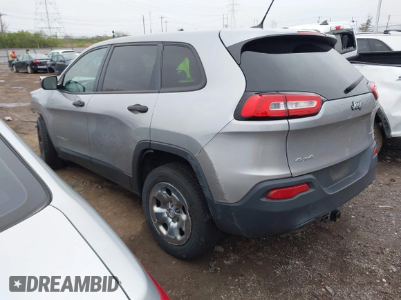 2016 Jeep Cherokee Sport with VIN 1C4PJMAB7GW276671, listed as a IAAI auction lot 42016498 with 201,410 mi miles. Bid and sale history available at carsss.com. Image 3.