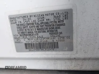 2022 Nissan Kicks S with VIN 3N1CP5BV3NL511472, listed as a IAAI auction lot 41434820 with Not Provided miles and . Bid and sale history available at DreamBid. Image 9.