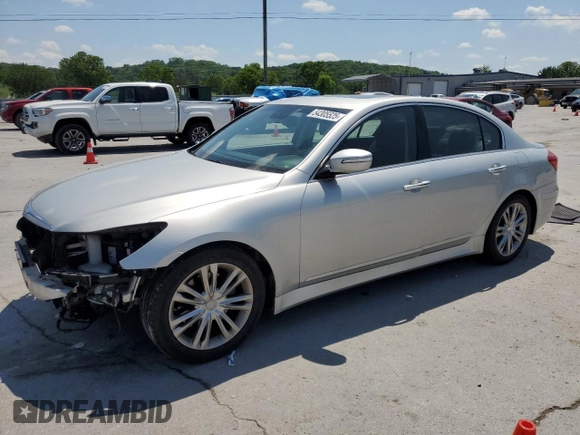 2012 Hyundai Genesis 3.8L z VIN KMHGC4DD0CU151018, wystawiony jako Copart lot #54305525 z przebiegiem 117 987 mil mil oraz Szkoda całkowita • Salvage title. Historia ofert i sprzedaży dostępna na DreamBid. Obrazek 1.