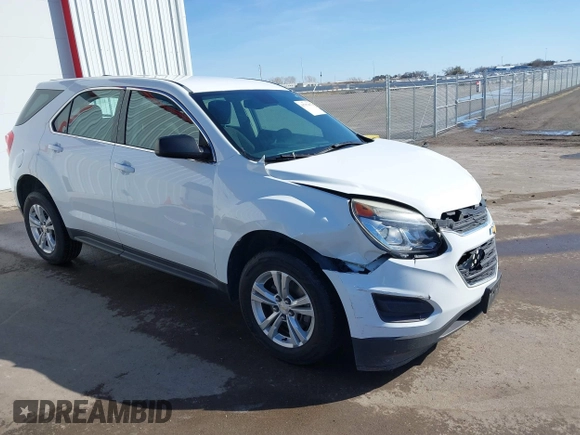 2016 Chevrolet Equinox LS with VIN 2GNALBEK2G1122043, listed as a IAAI auction lot 41757417 with 156,894 mi miles and . Bid and sale history available at carsss.com. Image 1.