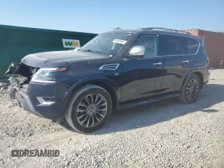 2021 Nissan Armada Platinum with VIN JN8AY2DA0M9373265, listed as a Copart auction lot 68689664 with 57,044 mi miles and Salvage Title. Bid and sale history available at carsss.com. Image 1.