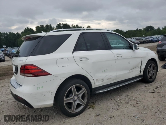 2017 Mercedes-Benz GLE 350 with VIN 4JGDA5HB5HA864688, listed as a Copart auction lot 62054415 with 94,808 mi miles and Salvage title. Bid and sale history available at DreamBid. Image 3.