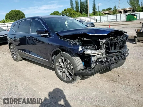 2023 Acura MDX w/Technology Package with VIN 5J8YD9H47PL006004, listed as a Copart auction lot 75084894 with 10,988 mi miles and Salvage Title. Bid and sale history available at carsss.com. Image 12.
