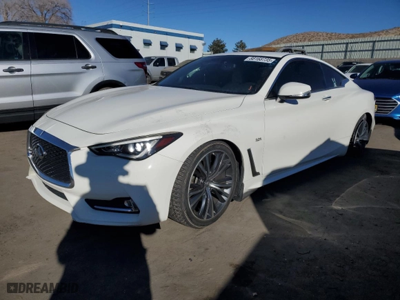 2017 Infiniti Q60 3.0t Premium with VIN JN1EV7EK7HM360867, listed as a Copart auction lot 88168735 with 106515 miles and Salvage Title. Bid and sale history available at carsss.com. Image 1.
