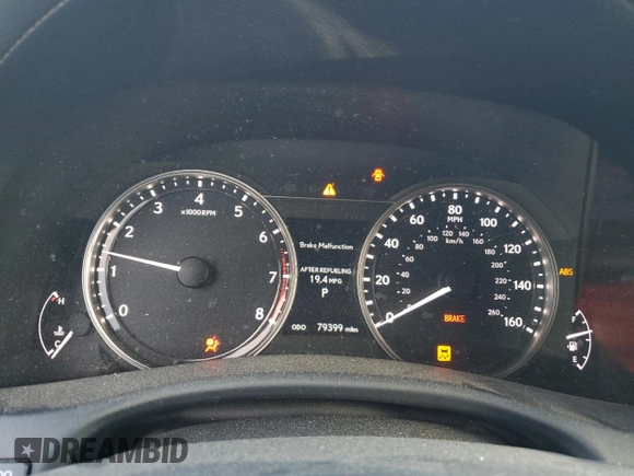 2015 Lexus GS 350 with VIN JTHCE1BL0FA008659, listed as a Copart auction lot 65385394 with 79,399 mi miles and Salvage Title. Bid and sale history available at carsss.com. Image 9.