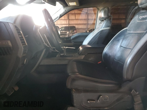 2017 Ford F-150 Raptor with VIN 1FTFW1RG6HFB54428, listed as a Copart auction lot 81089124 with 46,227 mi miles and Salvage Title. Bid and sale history available at carsss.com. Image 7.