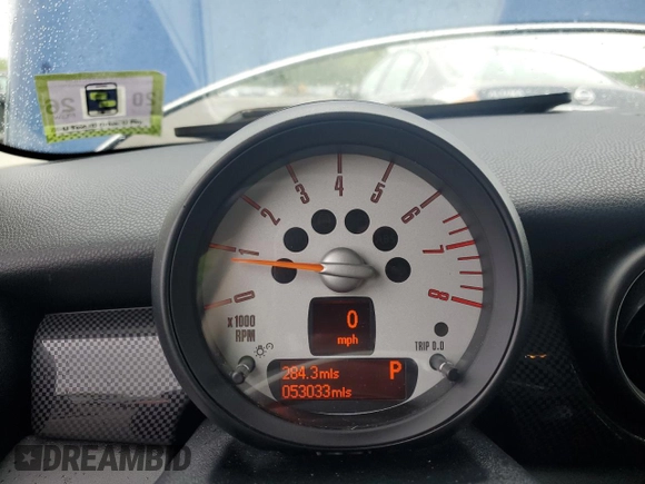 2013 MINI Hardtop S with VIN WMWSV3C55DT387777, listed as a Copart auction lot 56495215 with 53,033 mi miles and Salvage title. Bid and sale history available at DreamBid. Image 9.