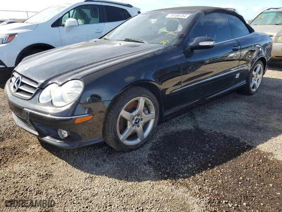 2006 Mercedes-Benz CLK-Class 5.0L with VIN WDBTK75G86T065318, listed as a Copart auction lot 76186154 with 85,902 mi miles and Salvage Title. Bid and sale history available at carsss.com. Image 1.
