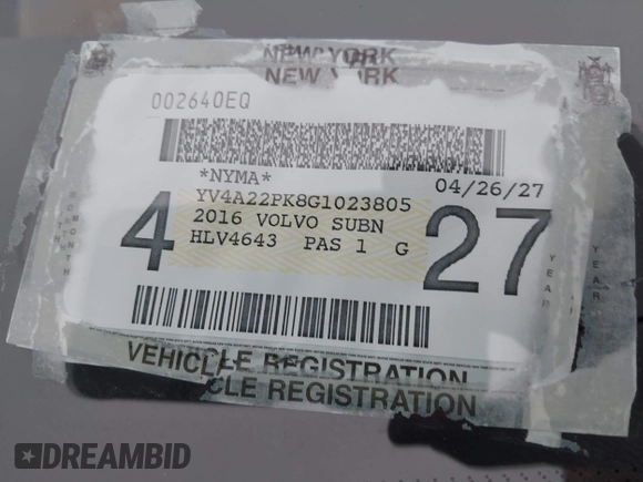 2016 Volvo XC90 T6 Momentum z VIN YV4A22PK8G1023805, wystawiony jako IAAI lot #42449431 z przebiegiem 72 921 mil mil oraz . Historia ofert i sprzedaży dostępna na DreamBid. Obrazek 11.