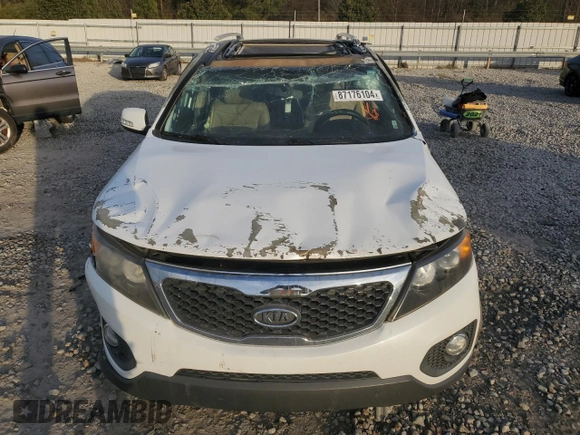 2013 Kia Sorento EX with VIN 5XYKU4A27DG380622, listed as a Copart auction lot 87176104 with Not Provided miles and Salvage Title. Bid and sale history available at carsss.com. Image 5.