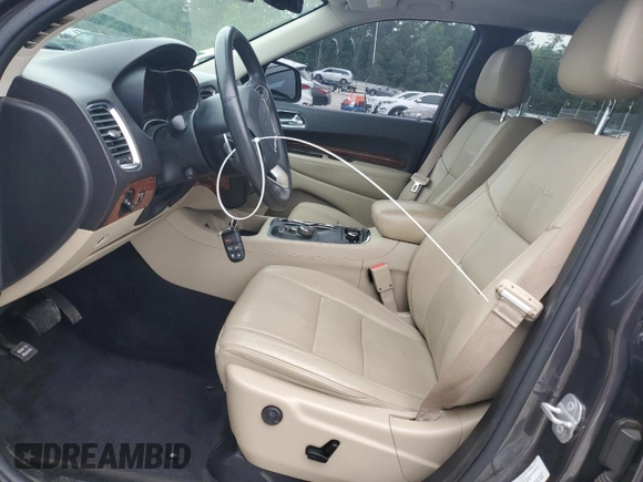 2014 Dodge Durango Citadel with VIN 1C4SDJET9EC435191, listed as a Copart auction lot 58572665 with 168,478 mi miles and Salvage title. Bid and sale history available at DreamBid. Image 7.